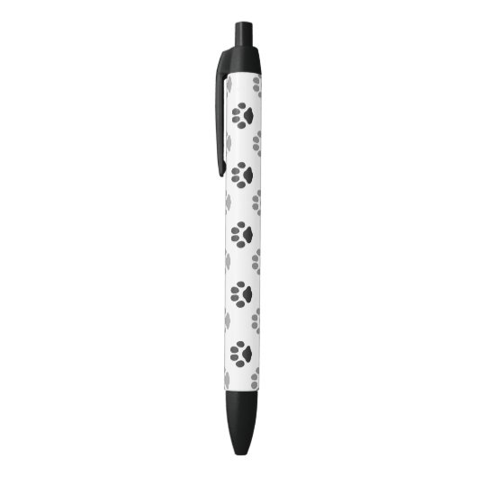 Patroon Cute Black and White Paw Prints Zwarte Inkt Pen (Top (Verticaal))