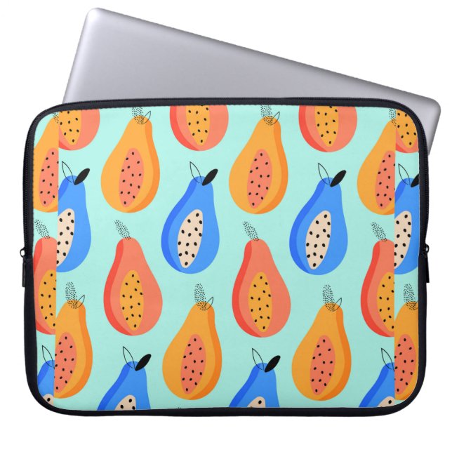  patroon. Cute citrus zomervrucht. Laptop Sleeve (Voorkant)