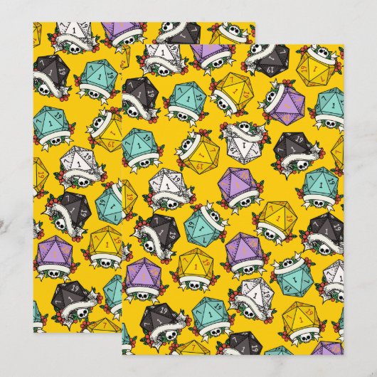 Patroon D20-apparaatset Feestdagenkaart (Voorkant / Achterkant)