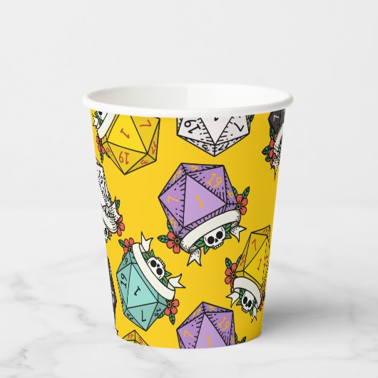 Patroon D20-apparaatset Papieren Bekers (Links)