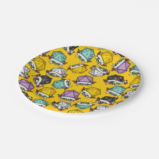 Patroon D20-apparaatset Papieren Bordje (Gekanteld)