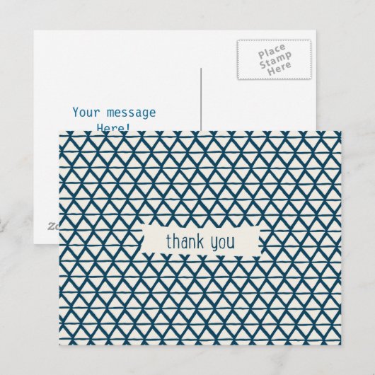 Patroon Dank u Briefkaarten (Voorkant / Achterkant)