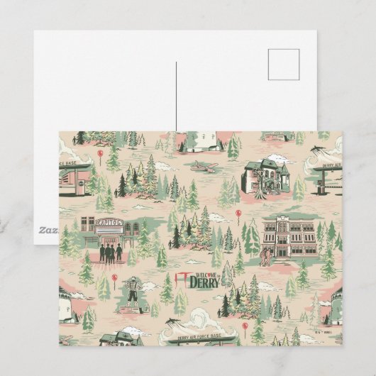 patroon Derry-locaties Briefkaart (Voorkant / Achterkant)