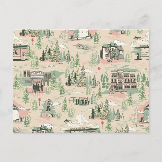 patroon Derry-locaties Briefkaart (Voorkant)