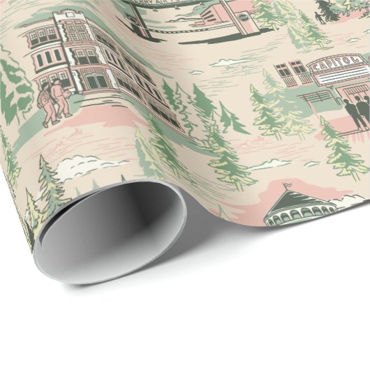 patroon Derry-locaties Cadeaupapier (Rol Hoek)