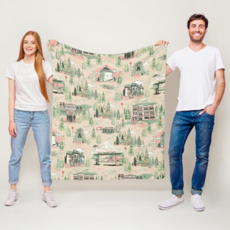 patroon Derry-locaties Fleece Deken