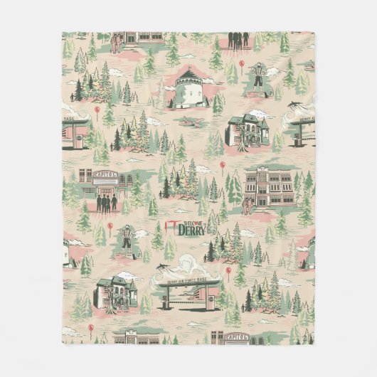 patroon Derry-locaties Fleece Deken (Voorkant)
