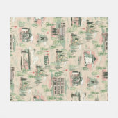 patroon Derry-locaties Fleece Deken (Voorkant (Horizontaal))