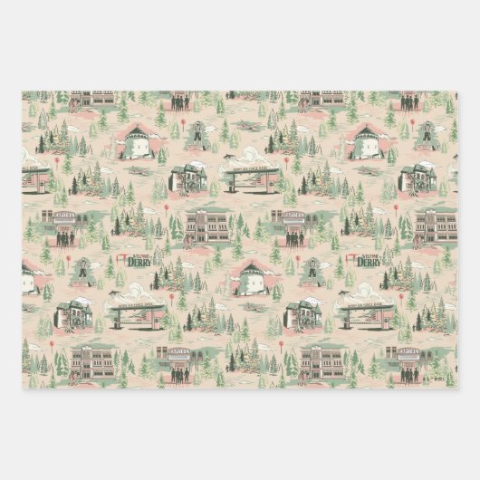 patroon Derry-locaties Inpakpapier Vel (Voorkant)