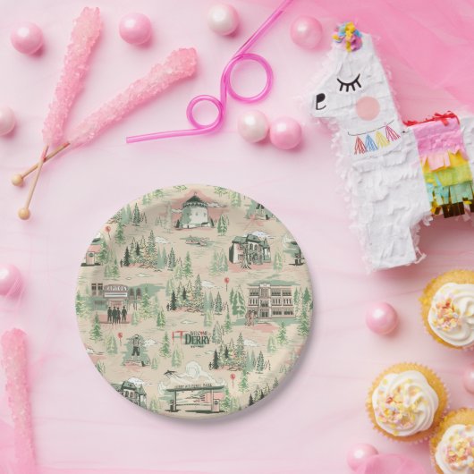 patroon Derry-locaties Papieren Bordje (Feest)