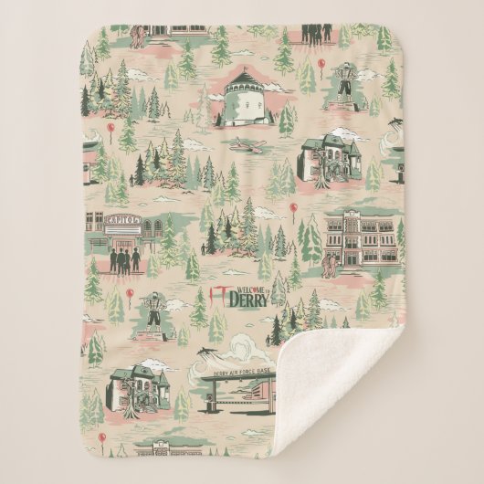 patroon Derry-locaties Sherpa Deken (Voorkant)
