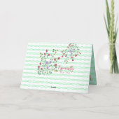 Patroon Designer Fancy Bloemen Kaart (Achterkant)