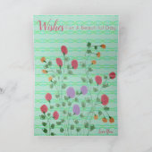 Patroon Designer Fancy Bloemen Kaart (Binnen)