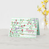 Patroon Designer Fancy Bloemen Kaart (Gele Bloem)