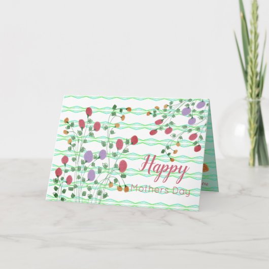 Patroon Designer Fancy Bloemen Kaart (Voorkant)