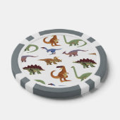Patroon dino komische dinosaurus poker chips (Enkel)