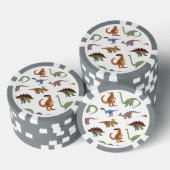 Patroon dino komische dinosaurus poker chips (Opstapeling)