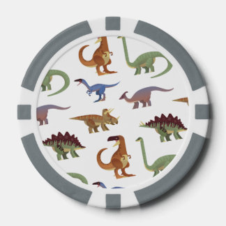 Patroon dino komische dinosaurus poker chips