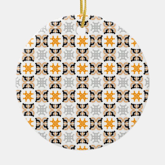 Patroon Dog Argenta Keramisch Ornament (Voorkant)