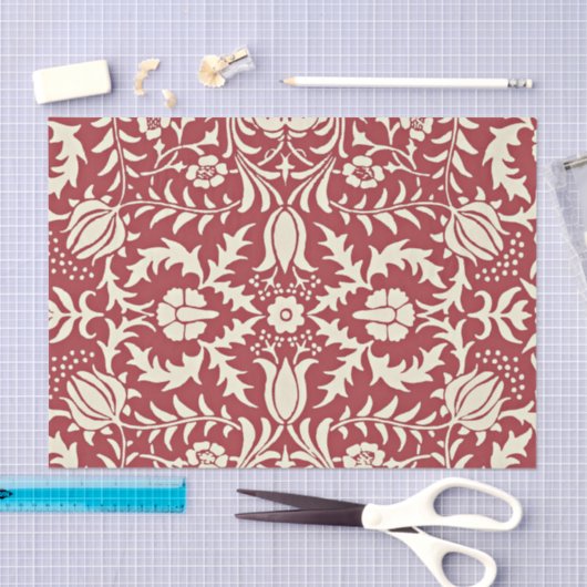 patroon, donkerrood, tissuepapier (Craft)