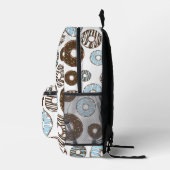 Patroon donuts, blauwe donuts, bruine donuts bedrukte rugzak (Rechts)