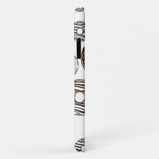 Patroon donuts, blauwe donuts, bruine donuts Case-Mate iPhone case (Achterkant/rechts)