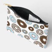 Patroon donuts, blauwe donuts, bruine donuts etui (Open)