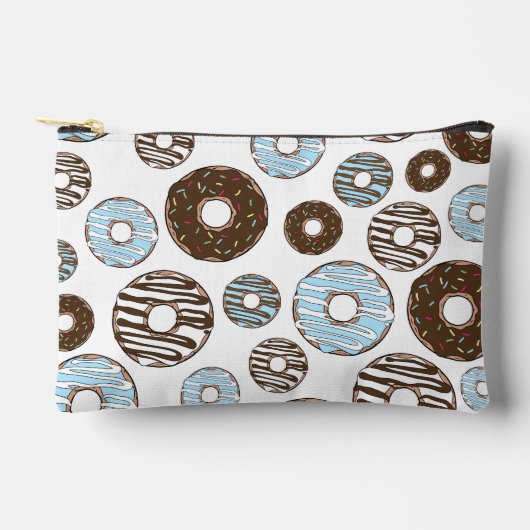 Patroon donuts, blauwe donuts, bruine donuts etui (Voorkant)