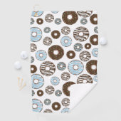 Patroon donuts, blauwe donuts, bruine donuts golfhanddoek (Insitu)