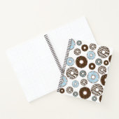 Patroon donuts, blauwe donuts, bruine donuts notitieboek (Binnen)