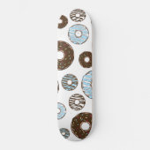 Patroon donuts, blauwe donuts, bruine donuts persoonlijk skateboard (Voorkant)