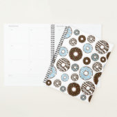 Patroon donuts, blauwe donuts, bruine donuts planner (Display)
