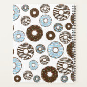 Patroon donuts, blauwe donuts, bruine donuts planner (Achterkant)