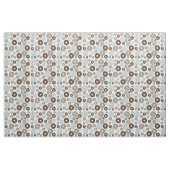 Patroon donuts, blauwe donuts, bruine donuts stof (Yard (91,4 cm))