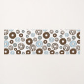 Patroon donuts, blauwe donuts, bruine donuts yogamat (Achterkant (horizontaal))