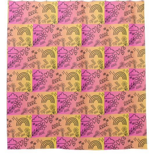 patroon douchegordijn (Voorkant)