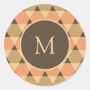 Patroon driehoeken ronde sticker