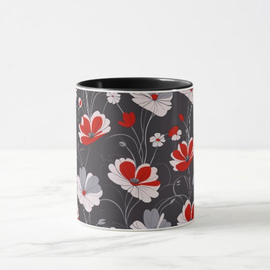  patroon, elegant floraal ontwerp mok (Midden)