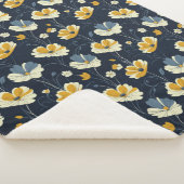  patroon, elegant floraal ontwerp sherpa deken (3/4)