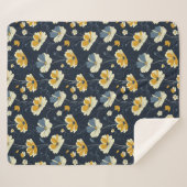  patroon, elegant floraal ontwerp sherpa deken (Voorkant (horizontaal))