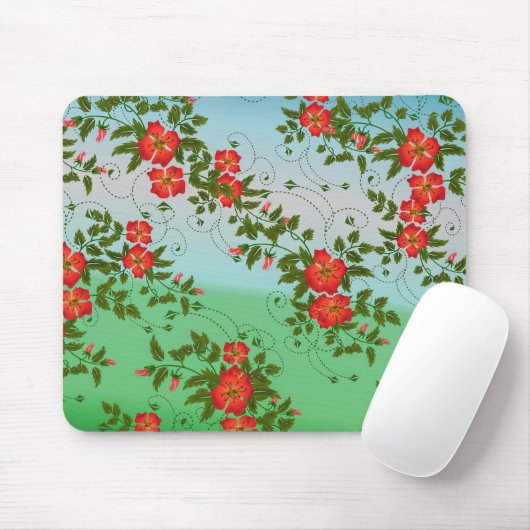  Patroon Elegant Red Roses Muismat (Met muis)