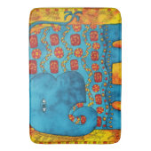 Patroon Elephant Aquarel Illustratie Badmat (Voorkant Verticaal)