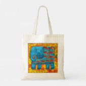 Patroon Elephant Aquarel Illustratie Tote Bag (Achterkant)
