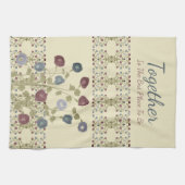 Patroon en bloemig geaccentueerd theedoek (Horizontaal)