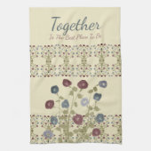 Patroon en bloemig geaccentueerd theedoek (Verticaal)