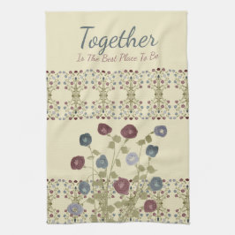 Patroon en bloemig geaccentueerd theedoek