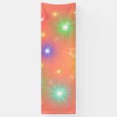 patroon en kleurrijke lichten spandoek (Verticaal)