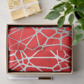 patroon en lichtrode zilver tissuepapier (Geschenk)
