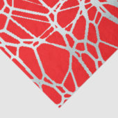 patroon en lichtrode zilver tissuepapier (Detail)