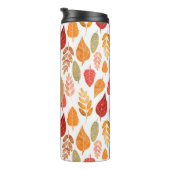 Patroon en monogram in gesneden herfst thermosbeker (Geroteerd rechts)